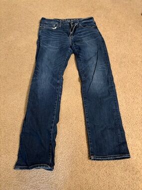 American Eagle Outfitters Slim Straight Men's Jeans - Dark Blue Wash